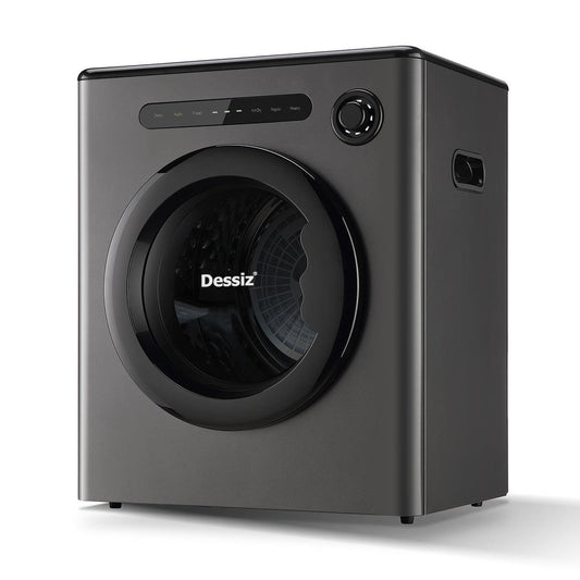 Dessiz 11lb Portable clothes dryer, compact size 1.6cu.ft, Smart Digital Control -Grey - Dessiz