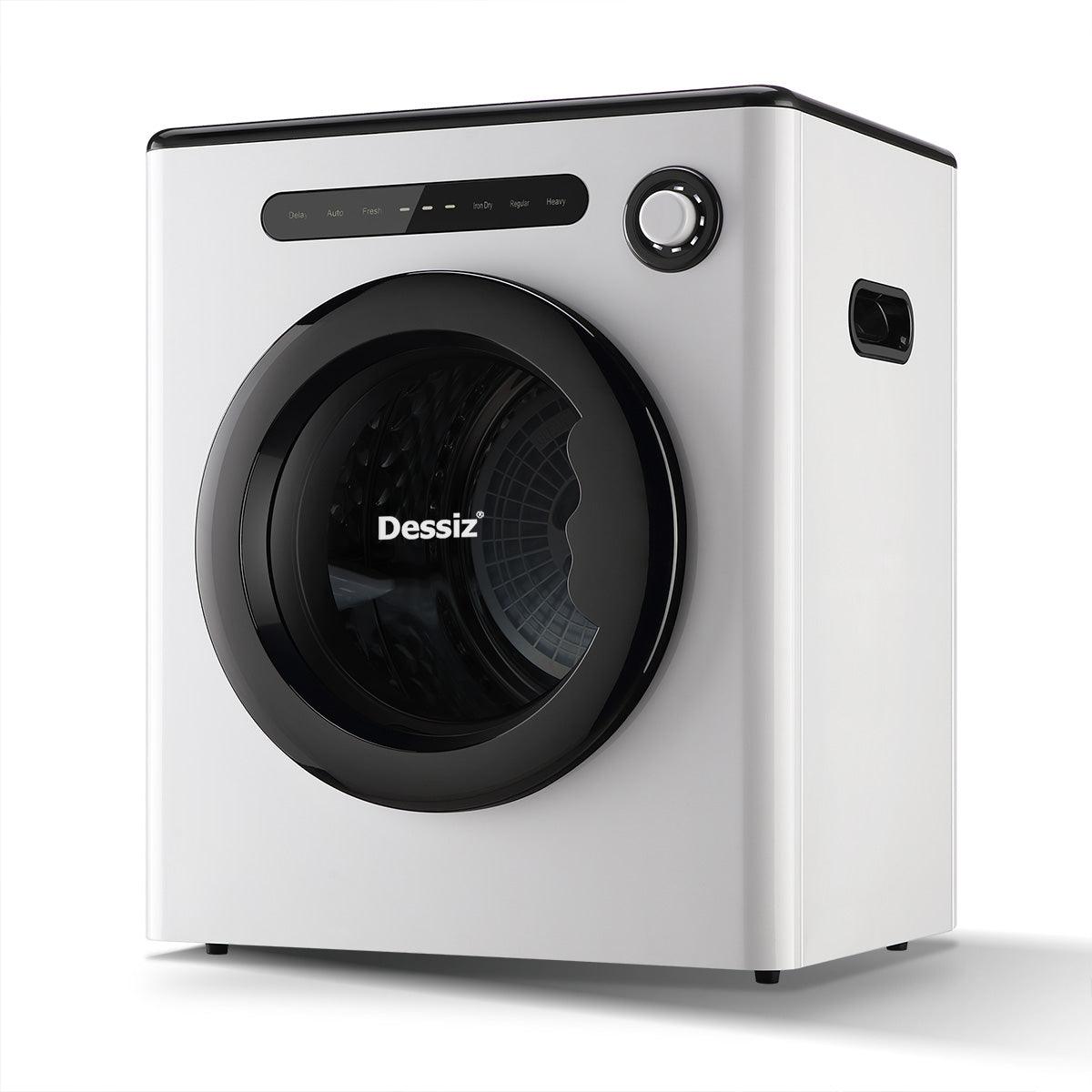 Dessiz 11lb Portable clothes dryer, compact size 1.6cu.ft, Smart Digital Control -White - Dessiz